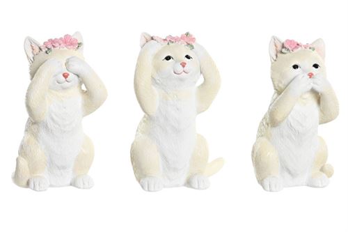 FD-205493 FIGURA RESINA 8,5X10X15 GATO 3 MOD