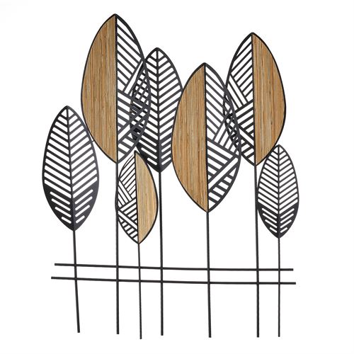 802885 MURAL DE FIBRA METAL-NATURAL 81 X 4,50 X 102 CM