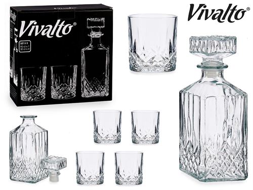 CONJUNTO LICOR VIDRO 8,3 x 9,2 x 23,5 cm.