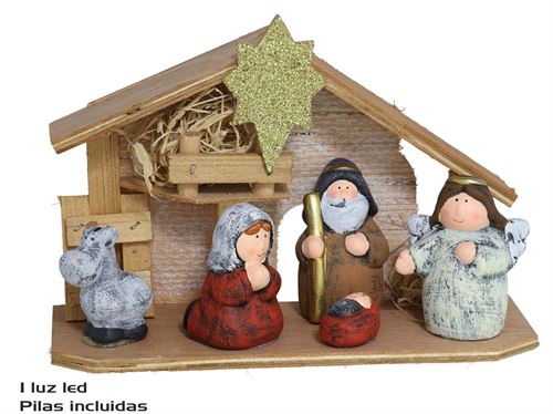 2606 PRESEPIO INFANTIL LED 5FIG 22,5X8,5X15,5CM