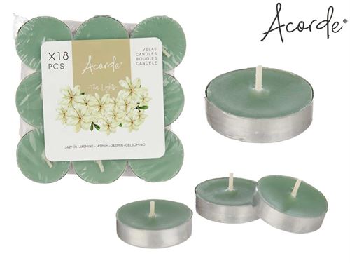 VELA TEA LIGHTS JASMIM X18