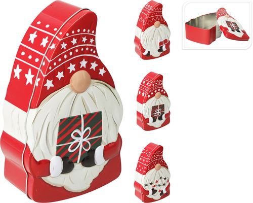 170493350 LATA METAL NATAL GNOMO 12X6,5X21CM
