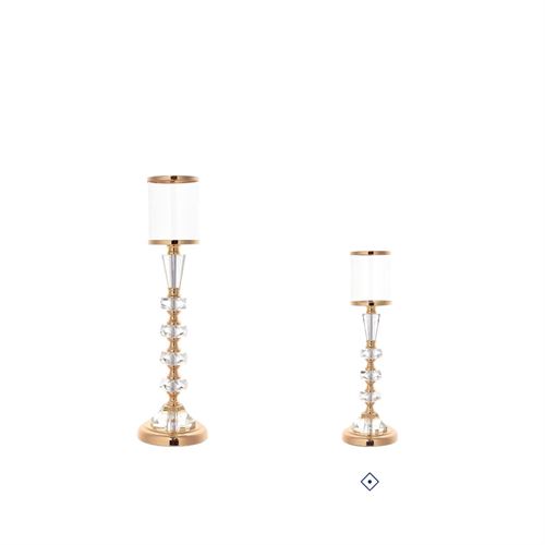 94244 CASTIÇAL DECORATIVO METAL VIDRO C 14,00 L 14,00 A 51,50