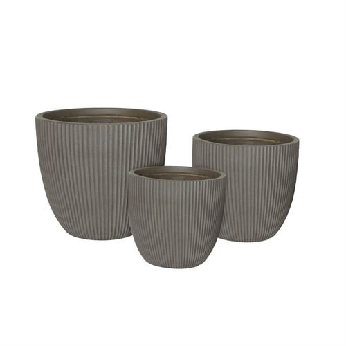 VASOS SET3 CASTANHO 24x23;30x28;37x35cm