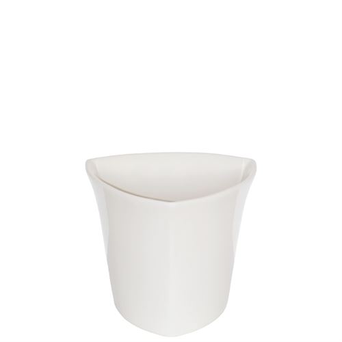 VASO COROA BRANCO 14CM