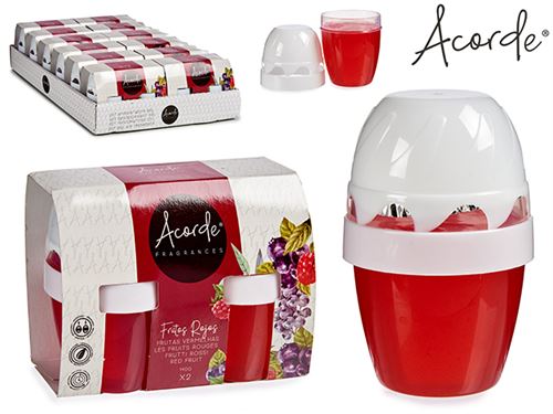 56489 CJ. 2 AMBIENTADORES GEL FRUTOS VERMELHOS