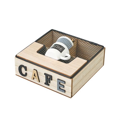 CAIXA CAFÉ MDF-MTL 18X18X9.5