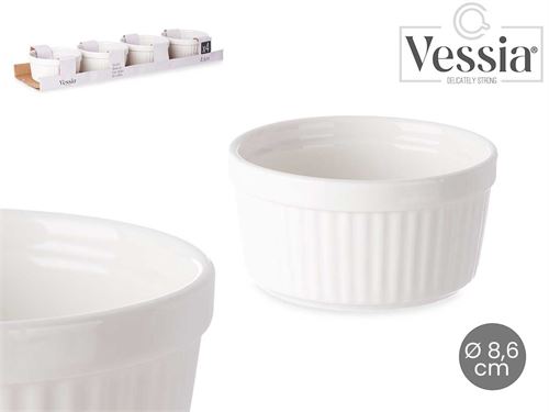 84473 CONJUNTO 4 TAÇAS CERAMICA REDONDA 8,6CM