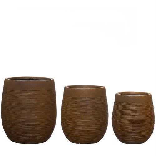 VASOS FIBRA ARGILA 37,00x37,00x52,00 SET3