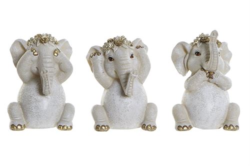 FIGURA RESINA 6,5X6,5X10 ELEFANTE 3 SORT.