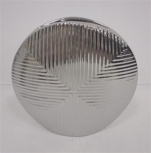 103931287 JARRA PRATA CERAMICA 25,8X7,5X25,5CM