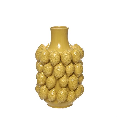 28996 CERÂMICA DECORATIVA - JARRA LIMÕES 24.50X24.50X39CM
