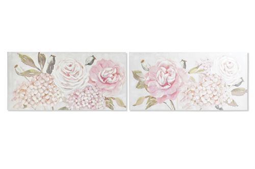 CU-194775 QUADRO TECIDO TELA ABETO 120X3X60 FLORES 2 MOD