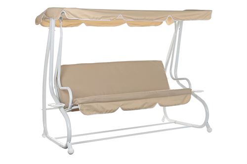 MB-192548 BANCO ACO POLIESTER 210X120X167 BALOIÇO BEGE