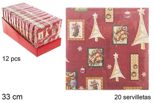 GUARDANAPO NATAL 20PÇS 3CAPAS 25CM