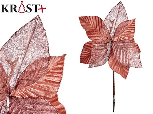 98317 FLOR NATAL ROSA 25CM