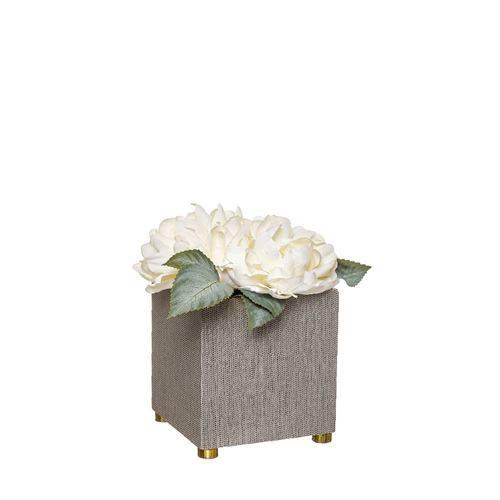 46130 CAIXA SILVERTEX PEONIAS BRANCAS PQ 16X21CM