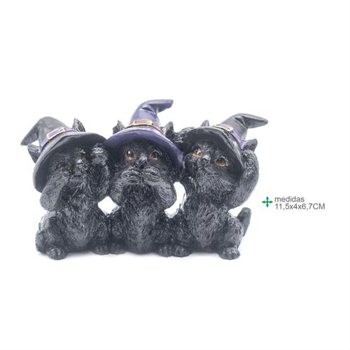 GR-78470 GATOS WICCA RESINA 11,5x4x6,7cm