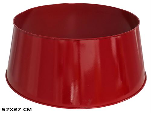53247 BASE ARVORE NATAL VERMELHA MTL 57X27CM
