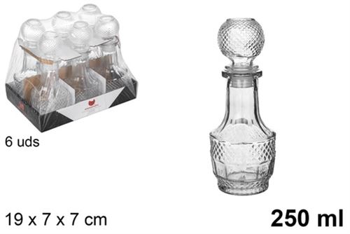105434 GARRAFA VIDRO LICOR JUCAR 250ML