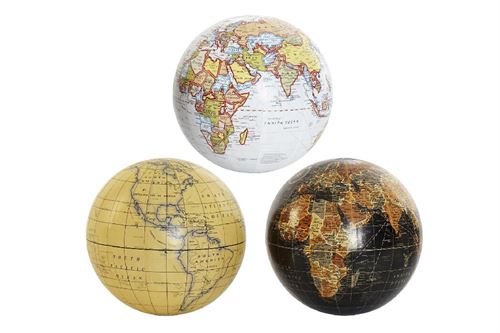 GLOBO TERRESTRE PVC 13X13X13 MAPA-MUNDO 3 MOD.