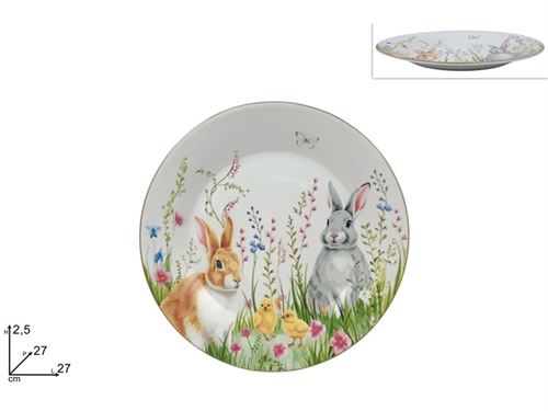 429892 PRATO CERAMICA PASCOA 27CM