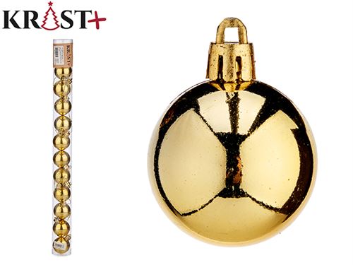 BOLA NATAL 4CM OURO 12PÇS