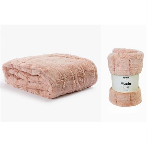 P190686507 MANTA 190200 125X150CM OLD PINK POLIESTER