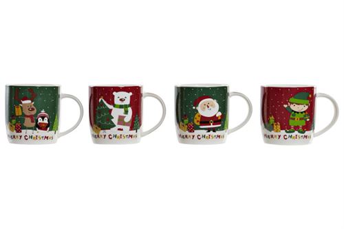 NV-183752 CANECA CERAMICA NATAL 12,5X8,5X9,5 350ML 4MOD