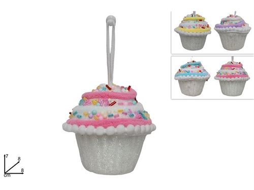 275222 PENDENTE NATAL CUPCAKE 7CM