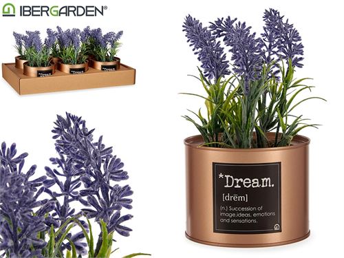 87554 VASO PLANTA LAVANDA 10 x 10 x 18 cm.