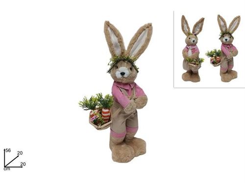 240916 COELHO PASCOA DECORATIVO 56CM 2SORT