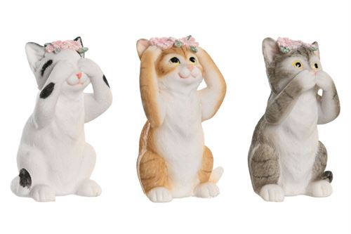 FD-205494 FIGURA RESINA 5,5X6X9,5 GATO 3 MOD