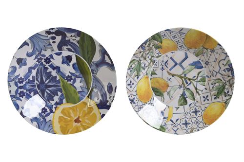 PC-211984 PRATO MELAMINA 23X23X3,6CM AZULEJOS 2 MOD.
