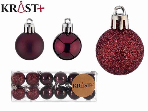 91205 CONJ 12BOLAS PVC COR VINHO 3CM