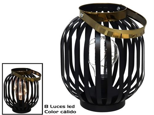 416328 LANTERNA METAL COM LED 30CM