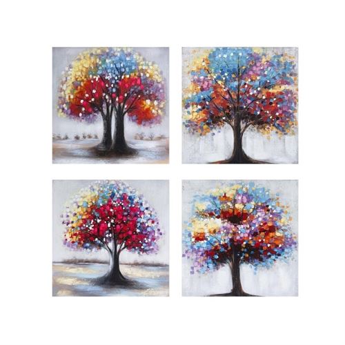 89130 QUADRO TREE SERGI 80X80X3CM 4 SORT
