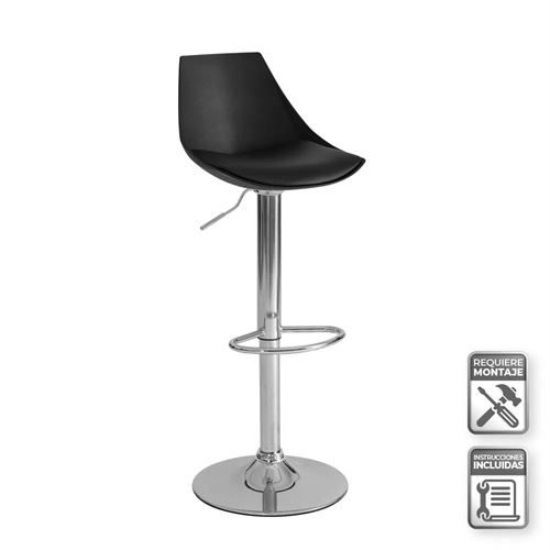 805398 BANCO PELE SINTÉTICO-METAL PRETO 38 X 46 X 104 CM