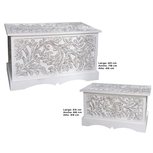 137223 CONJUNTO 2 CAIXAS DE MADEIRA MDF 82X42CM