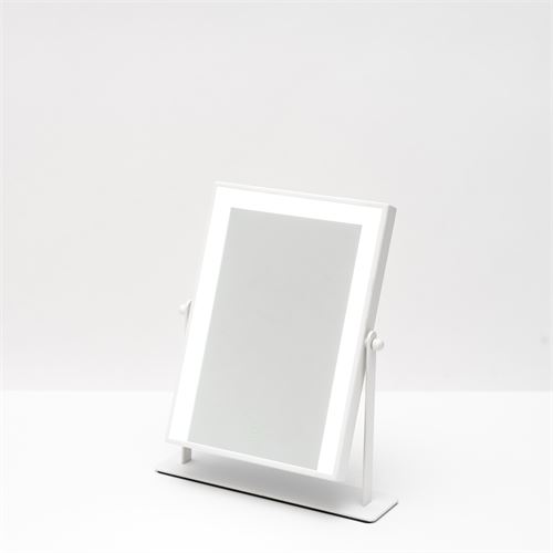 ESPELHO VANITY COM LUZ LED METAL BRANCO 24 X 6 X 29 CM