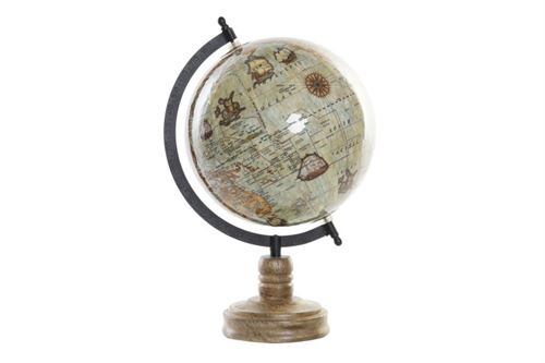 DH-195479 GLOBO TERRESTRE MANGA PVC 23X20X33 CASTANHO
