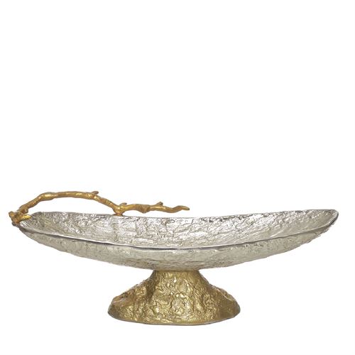 88886 TAÇA OVAL COM PÉ ALUMINIO C 46,00 L 13,00 A 13,00