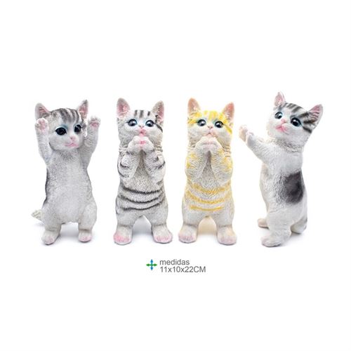 76963 GATO DE RESINA 11X10X22CM