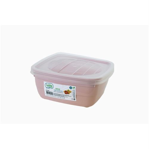 CAIXA ALIMENTOS 02 1030-SOLID ROSA 0.5LT