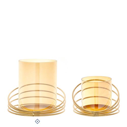 78893 CASTIÇAL DECORATIVO METAL VIDRO