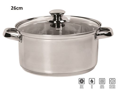 16689/DO26 PANELA INOX C/TAMPA 26CM