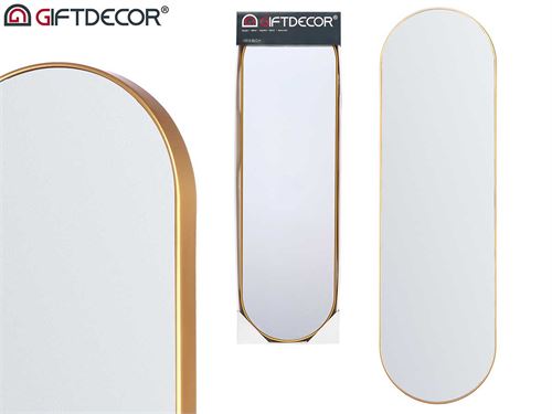 93368 ESPELHO OVAL PLASTICO OURO 30X100CM