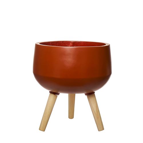 45163 VASO POLIRESINA COM PÉS DE MADEIRA C 36,00 L 36,00 A 20,00