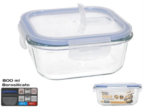 224633 CAIXA DE ALMOÇO OSLO 800ML VÁLVULA QUADRADA