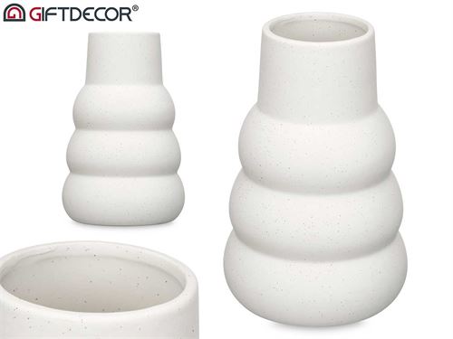 94223 JARRA CERAMICA ONDAS 15 x 15 x 23,5 cm.